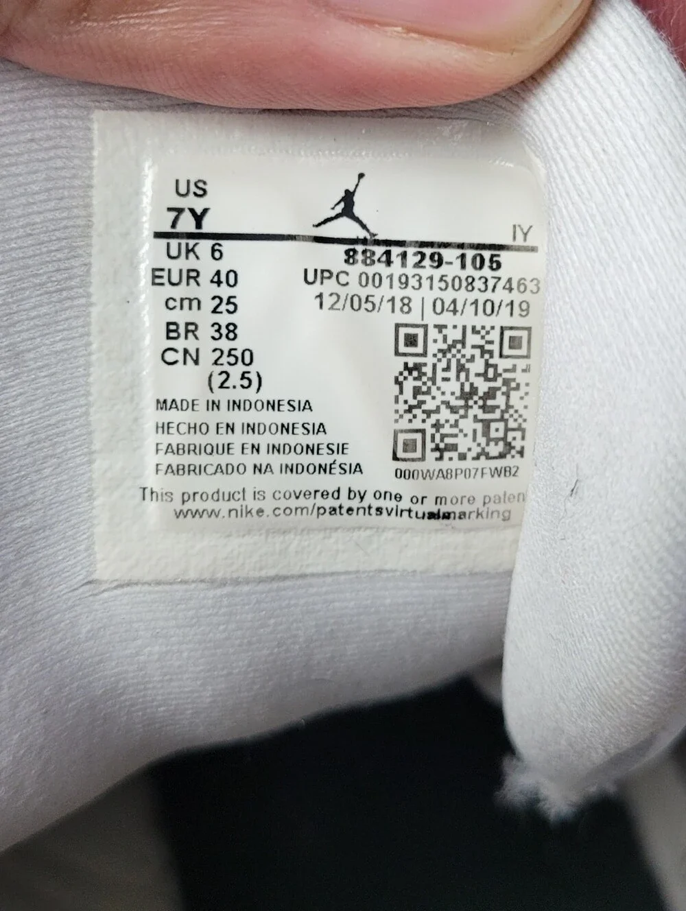 Jordan 13 Retro Mid Lakers Size 7y GS 884129-105 White Purple Youth Sneakers OG